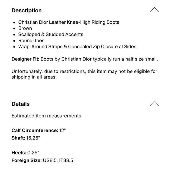 Dior Brown Over-the-Knee Boots - Picture 6 of 6